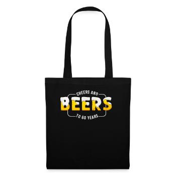 Acclamations et bière à l’occasion de 60 ans et 60 ans - Sac en tissu - noir - Devant