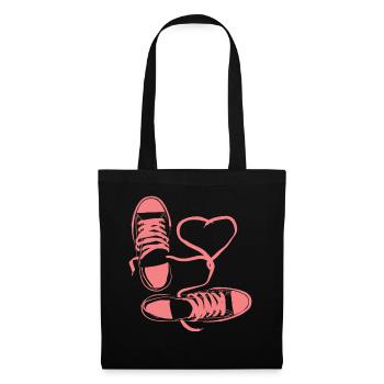 Schuh Schuhe Sportschuh Halbschuhe Sneaker - Stoffbeutel - Schwarz - Vorne