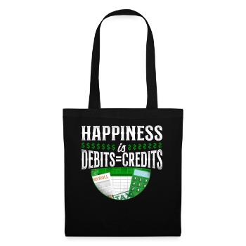 Comptable Comptable Comptable Comptabilité - Sac en tissu - noir - Devant