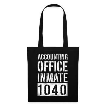Comptable Comptable Comptable Comptabilité - Sac en tissu - noir - Devant