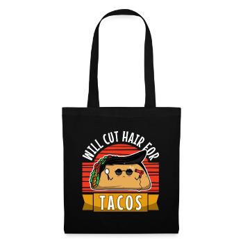Will Cut Hair For Tacos - Stoffbeutel - Schwarz - Vorne