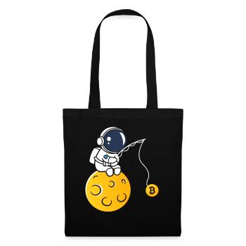 Bitcoin Lune - Sac en tissu - noir - Devant