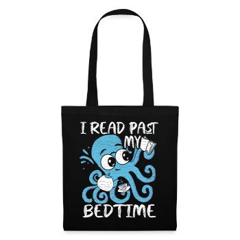 Bücherwurm Leseratte Geschenk Bücher - Stoffbeutel - Schwarz - Vorne