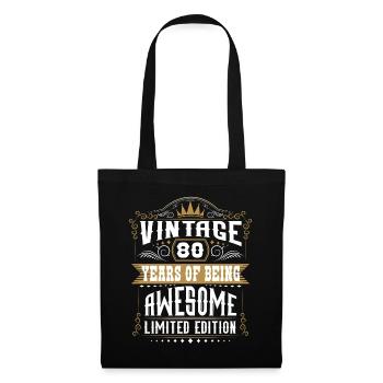 80 Years Of Being Awesome 80 Birthday 80 Years - Tote Bag - black - Front