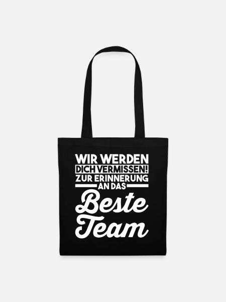 Abschied Arbeitskollege Neuer Job Jobwechsel - Stoffbeutel - Schwarz
