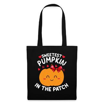 Halloween Sweet Pumpkin I Citrouille la plus douce de la famille - Sac en tissu - noir - Devant