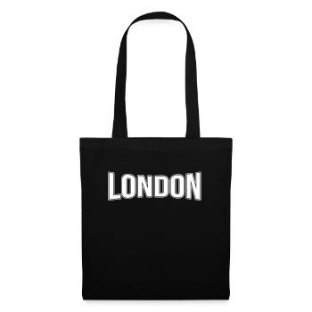 London - Stoffbeutel - Schwarz - Vorne