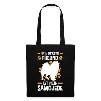 Mein Samojede ist mein bester Freund Samojede - Stoffbeutel - Schwarz - Vorne