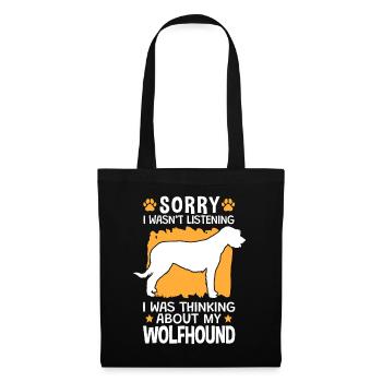 Ich habe an meinen Irischer Wolfshund gedacht - Stoffbeutel - Schwarz - Vorne