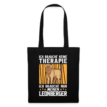 Leonberger keine Therapie deutscher Wachhund - Stoffbeutel - Schwarz - Vorne