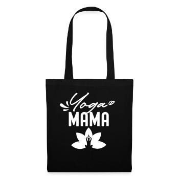 Yoga Mama Hobby Mami Mutter - Stoffbeutel - Schwarz - Vorne