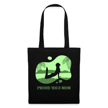 Proud Yoga Mother Mama Hobby Mommy - Tote Bag - black - Front