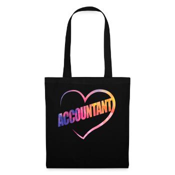 Comptable Comptable Comptable Comptabilité - Sac en tissu - noir - Devant