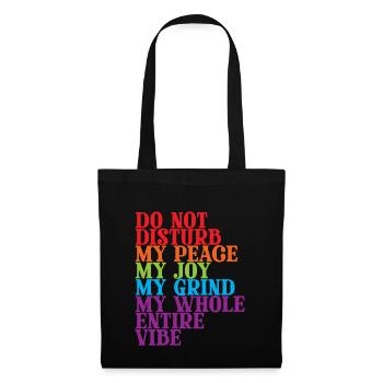 Ne dérangez pas toute mon ambiance 2 - Sac en tissu - noir - Devant