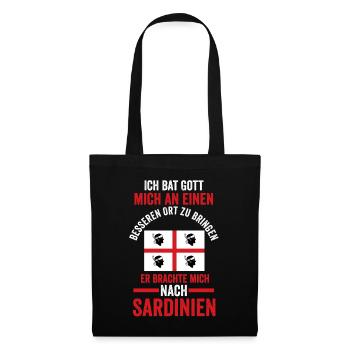 Sarde Sardische Flagge Sardegna Sardinien - Stoffbeutel - Schwarz - Vorne