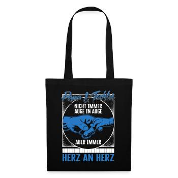 Vater und Tochter, Herz-zu-Herz-Shirt, Händchen - Tote Bag - black - Front