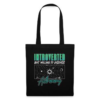 Astronomie Introvertie mais volontaire Space Moon Stars - Sac en tissu - noir - Devant