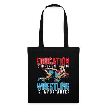Catch Wrestling Education Is Important Wrestler - Tote Bag - black - Front