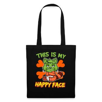 C’est mon visage heureux drôle de monstre d’Halloween - Sac en tissu - noir - Devant