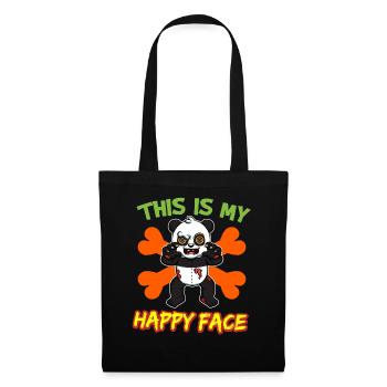 C’est mon visage heureux drôle de monstre d’Halloween - Sac en tissu - noir - Devant