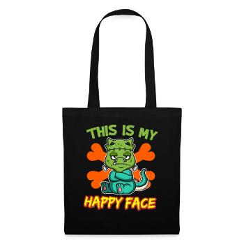 C’est mon visage heureux drôle de monstre d’Halloween - Sac en tissu - noir - Devant