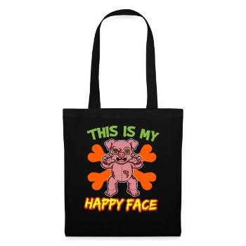 C’est mon visage heureux drôle de monstre d’Halloween - Sac en tissu - noir - Devant