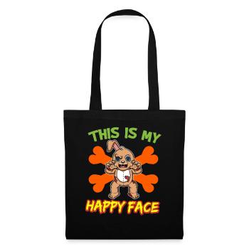 C’est mon visage heureux drôle de monstre d’Halloween - Sac en tissu - noir - Devant