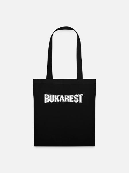 Bukarest - Stoffbeutel - Schwarz