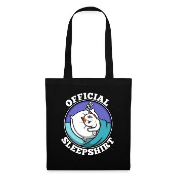 Chemise de sommeil officielle chat - Sac en tissu - noir - Devant