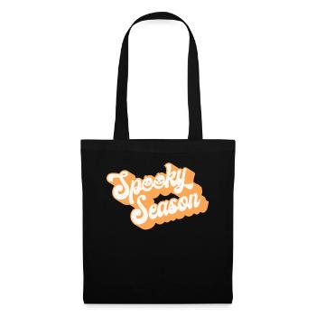 Gruselige Jahreszeit Retro Halloween Vibes Vintage - Stoffbeutel - Schwarz - Vorne