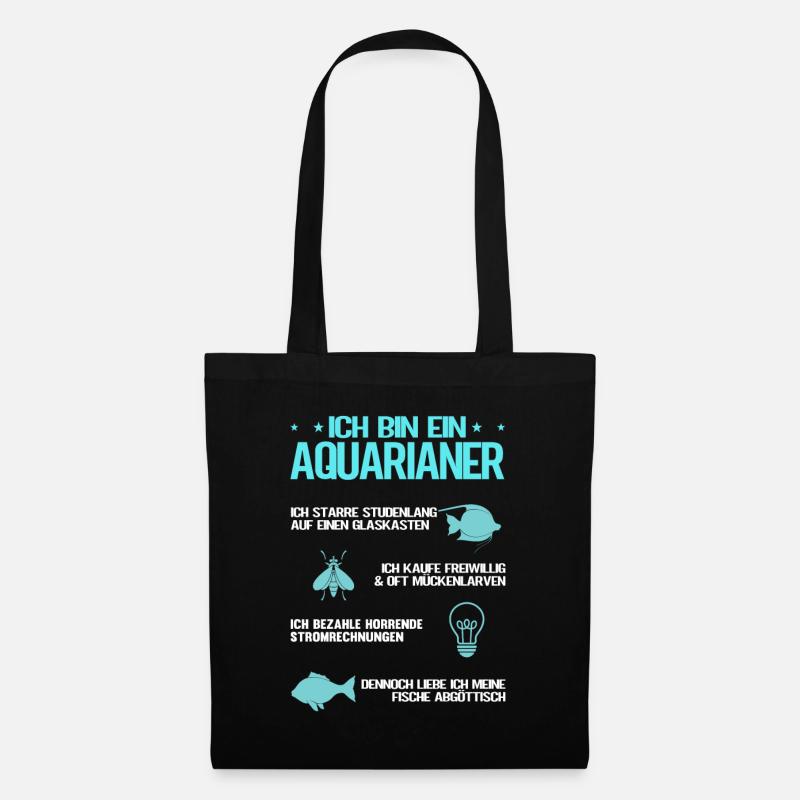 Ich bin ein Aquarianer - Stoffbeutel - Schwarz