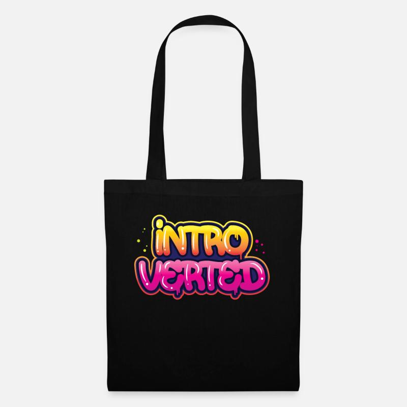 Introverted Introverted Sarcasm Shy - Tote Bag - black