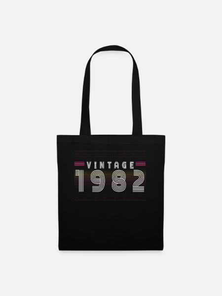1982 Geburtstag - Stoffbeutel - Schwarz