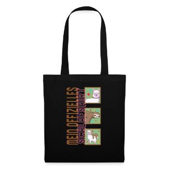 Mein offizielles Schlaf-Shirt, Schlaf-Faultier - Tote Bag - black - Front