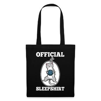 Official sleep shirt cat - Tote Bag - black - Front