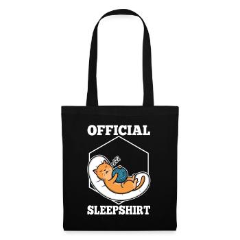 Chemise de sommeil officielle chat - Sac en tissu - noir - Devant