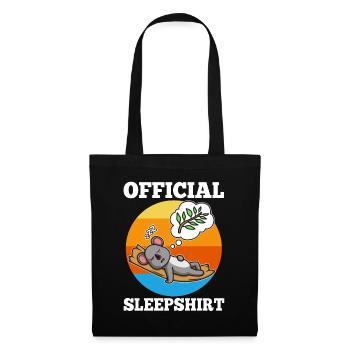 Official Sleeping Shirt Koala - Tote Bag - black - Front