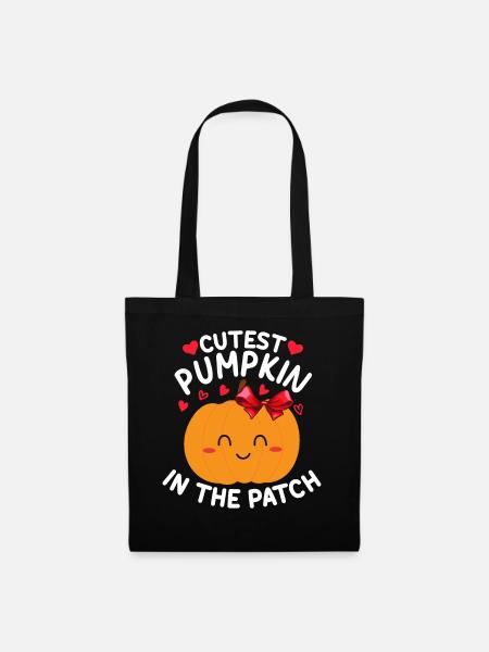 Halloween Pumpkin I Cutest Pumpkin In The Family - Stoffbeutel - Schwarz