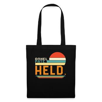 Onkel Pate Held Shirt, lustiges Patenkind - Tote Bag - black - Front