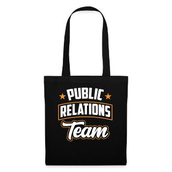 Team Öffentlichkeitsarbeit Public Relations Job PR - Stoffbeutel - Schwarz - Vorne