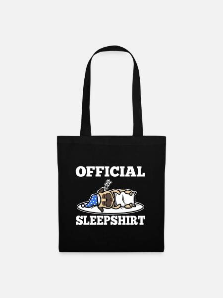 Official sleepshirt Mops - Stoffbeutel - Schwarz
