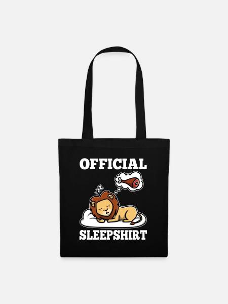 Official sleepshirt Löwe - Stoffbeutel - Schwarz