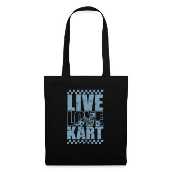 Live Love Kart Racing Go-kart Race Track - Tote Bag - black - Front