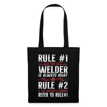 Welder Welding Vintage Rule #1 The - Tote Bag - black - Front