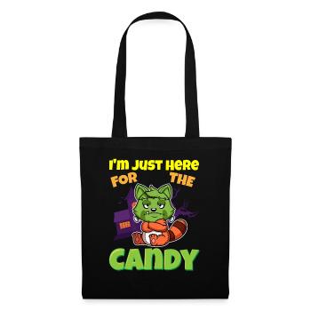 Je suis juste ici pour la bête d’Halloween effrayante de bonbons - Sac en tissu - noir - Devant