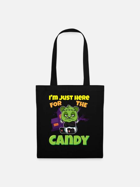 I'm Just Here For The Candy Scary Halloween Beast - Stoffbeutel - Schwarz