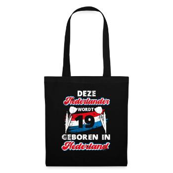 19 Anniversaire Hollande Hollandaise 19 ans Say - Sac en tissu - noir - Devant