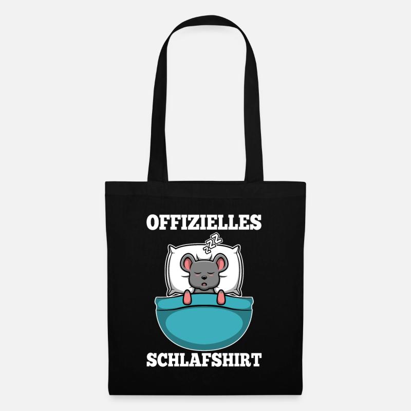 Offizielles schlafshirt Maus - Stoffbeutel - Schwarz