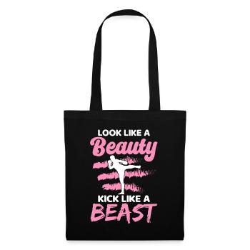 Muay Thai Look Like A Beauty Fighter Thai Boxing - Tote Bag - black - Front