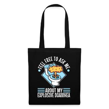 Posez-moi des questions sur ma diarrhée explosive - Sac en tissu - noir - Devant
